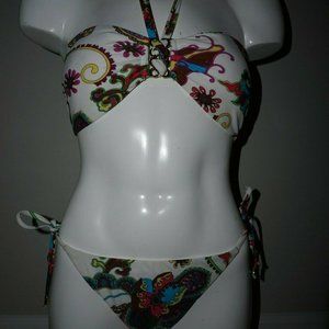 New SOLO Swimwear Bandeau Top and Tie Side Pant size 8